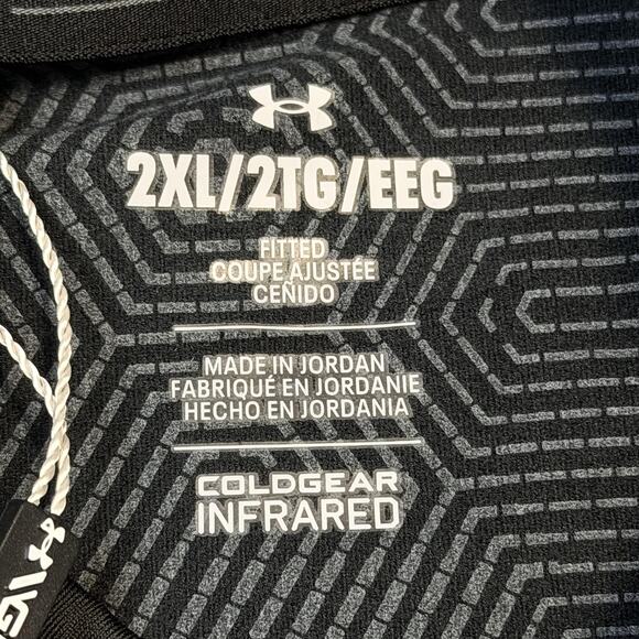 Under Armour ColdGear Infrared Shirt Mens 2XL Black Fitted UA Storm Golf - Picture 6 of 13